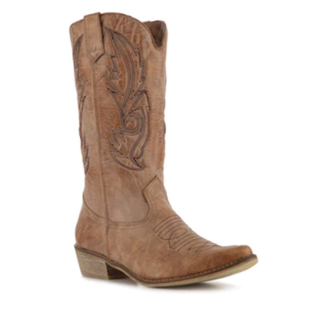 Coconuts Two Tone Cowboy Boots